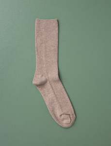 Department store: Cotton Fine Ribbed Socks // Cocoa Beige