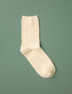 Department store: Cotton Ribbed Socks // Butter Cream