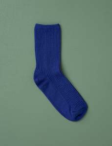 Department store: Cotton Ribbed Socks // Denim Blue