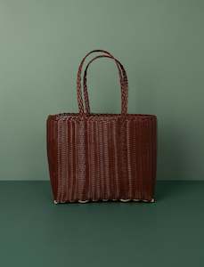 Flat Weave Tote // Chocolate