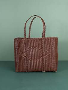 Basket Weave Tote // Chocolate