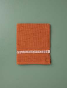 Block Rib Hand Towel // Russet