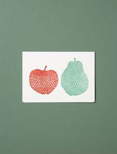 Letterpress Folio Card // Apple & Pear