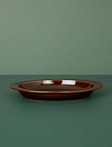 Oval Plate // Brown