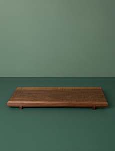 Rectangular Walnut Plinth // Medium