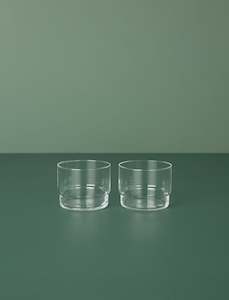 H&S Wide Stacking Glasses // Pair