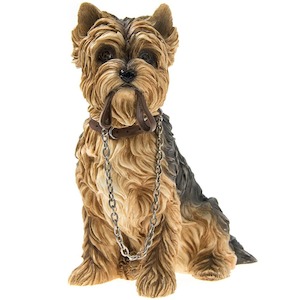 Yorkshire Terrier Walkies? Dog Figurine Collectible - The Leonardo Collection