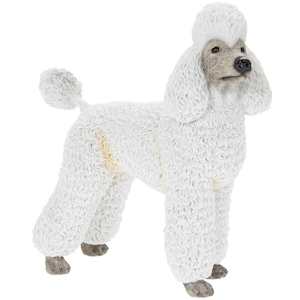 Poodle White Dog Figurine Collectible - The Leonardo Collection