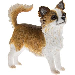 Chihuahua Long Hair Dog Figurine Collectible - The Leonardo Collection