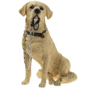 Golden Labrador Walkies? Dog Figurine Collectible - The Leonardo Collection