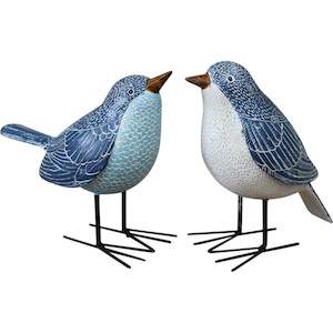 Bird Ornaments - Blue