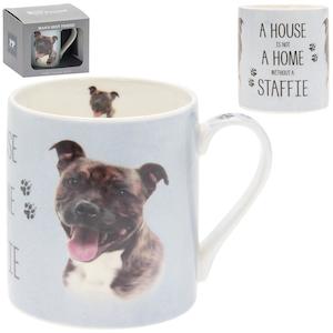 Staffie Dog Mug - A house is not a home without a Staffie dog.