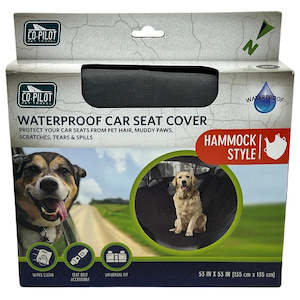 Co-Pilot Waterproof Dog Car Seat Cover Hammock - Grey