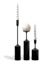 Everyday Candle Holders Set of 3 | Matt Black