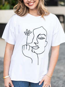 Womenswear: I dont give a Flower Tee- White