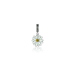 White Daisy Pendant Charm (Cherished)