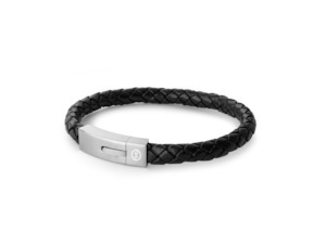 Jewellery: Black Latitude Bracelet - Steel