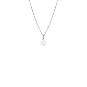 Jewellery: Mini Letter 'W' Necklace