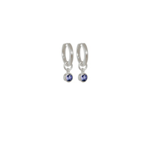 Jewellery: September Huggies (Iolite)