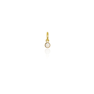 October Pendant Charm (Opal) - Gold