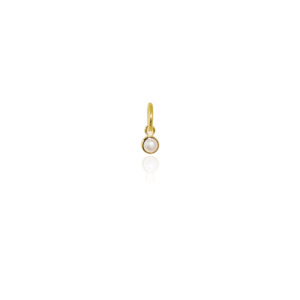 June Pendant Charm (Pearl) - Gold