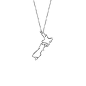 NZ Map Necklace (Pure Paradise)