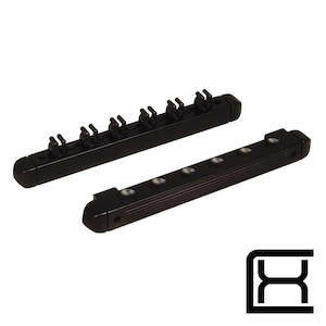 Black Wooden Cue Rack - 6 Clip