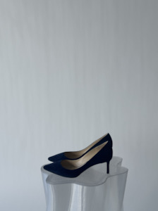 JIMMY CHOO Suede Romy Pumps - Navy