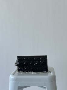 Lady Dior Pouch - Patent Leather silver hardware