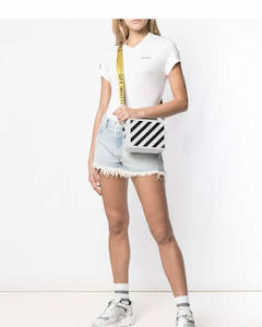 Off-White diagonal stripe crossbody bag