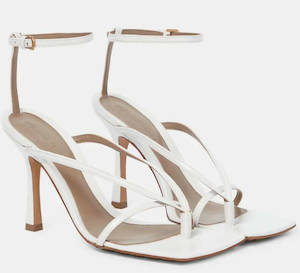 BOTTEGA VENETA 'Stretch leather' heeled sandals (EU39)