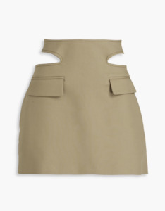 Dion Lee Cutout cotton-twill mini skirt