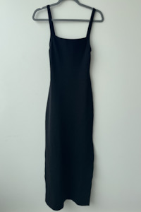 Second hand clothing: Matteau Black Slinky Dress Bodycon Midi Dress