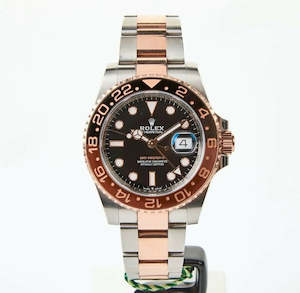 Rolex Oyster Perpetual GMT-Master II** “Root Beer” Wristwatch in 18ct Everos…