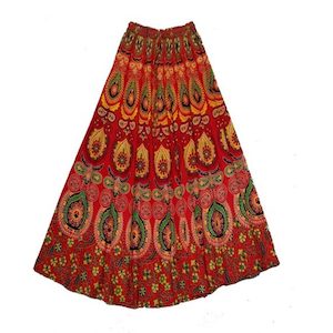 Skirt Long Bagru – Red