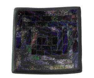 Candles and Soy Melts: Mosaic Plate Small – Purple