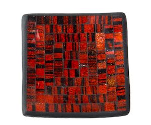 Candles and Soy Melts: Mosaic Plate Small – Dark Orange