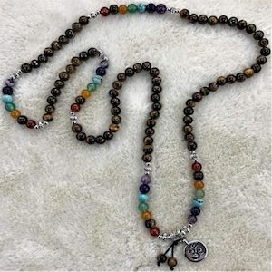 Chakra Mala 108 Beads – Tigers Eye