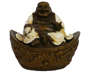 Buddha In Boat Small Gold