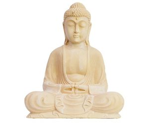 Buddha Lotus Pose 30cm White