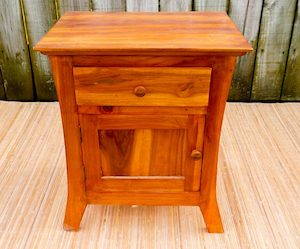 Teak Bedside Cabinet Set 2