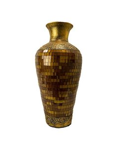 Mosaic Vase Urn 60cm – Gold