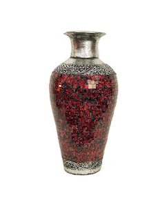 Mosaic Vase Urn 60cm – Red