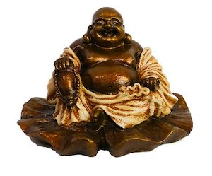 Buddha Sitting Happy White