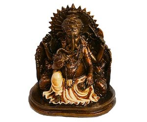 Ganesha on Throne White