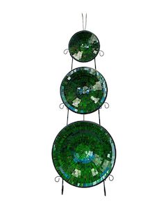 Round Mosaic Plate Set 3 – Green