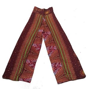 Wrap Feature Pants – Maroon Green