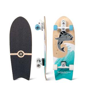 Smoothstar Flying Fish 30" Thruster-D Skateboard - Blue/White