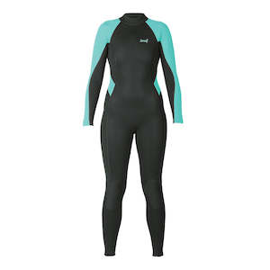 Xcel Ladies Axis Flatlock 3/2mm Backzip - Black/Pistachio