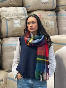 Madison Tartan 100% Merino Oversized Scarf